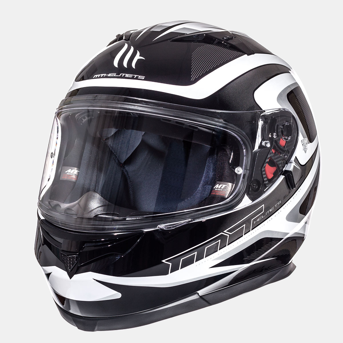 MT Helmets Blade SV Morph Gloss Pearl White Black Grey